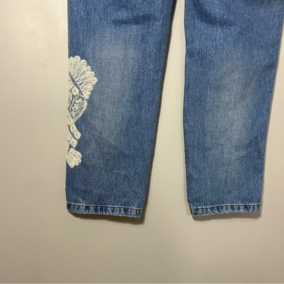 Women’s Ermanno Scervino Embroidered Boyfriend Jeans Embellished Preppy Italian - Picture 10 of 13